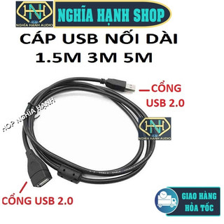 Cáp usb nối dài 1.5m 3m 5m chống nhiễu - usb extension cable length 1.5m 3m 5m
