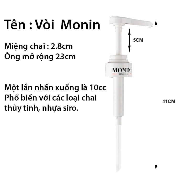 Vòi bơm sirô Monin/ torani chính hãng   - Bartender Witch