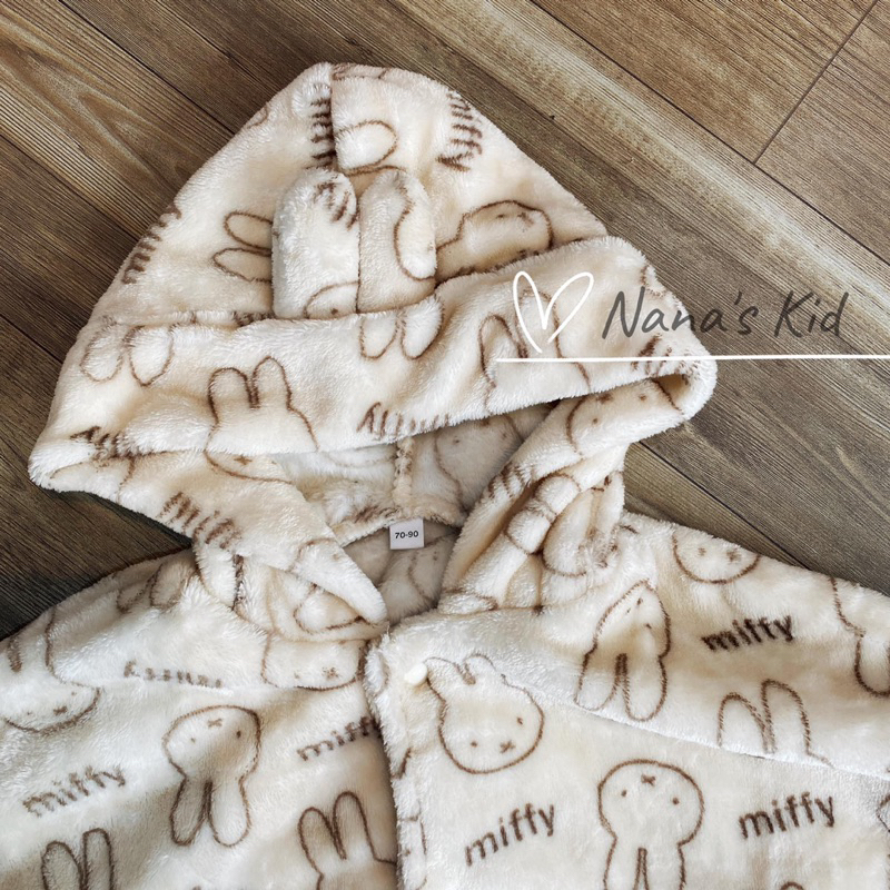 Áo Choàng Lông Thỏ MIFFY HÀNG DƯ XỊN XUẤT NHẬT