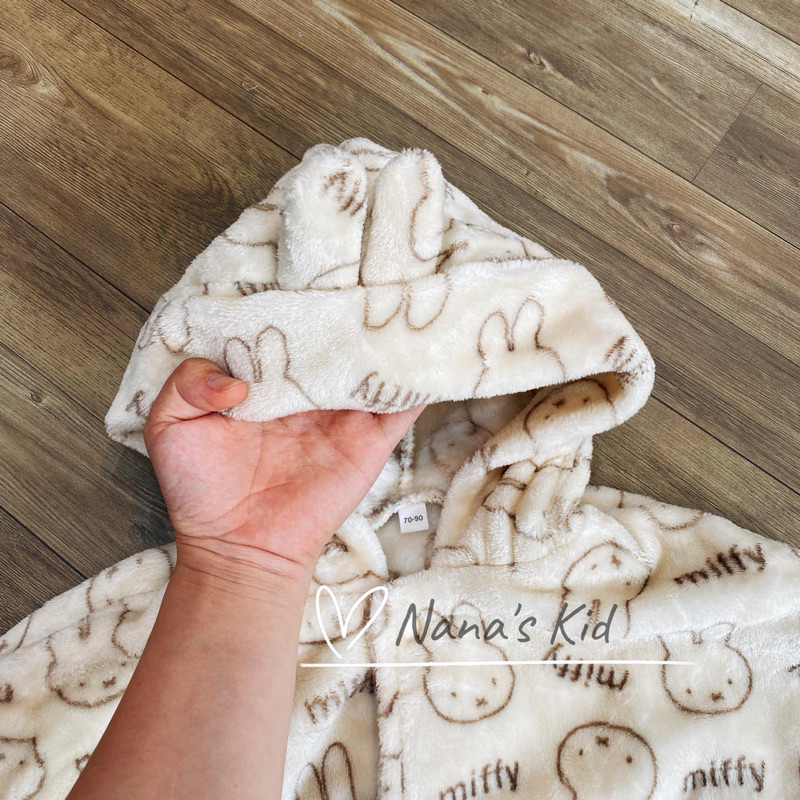 Áo Choàng Lông Thỏ MIFFY HÀNG DƯ XỊN XUẤT NHẬT