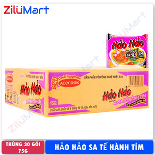 Mì Hảo Hảo vị sa tế hành tím (thùng 30 gói) loại 75g