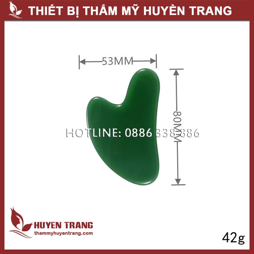 Miếng Ngọc Cạo Gió Hình Trái Tim, Massage Thon Gọn Cơ Mặt, Ấn Huyệt Đả Thông Kinh Lạc - Thẩm Mỹ Huyền Trang NANOCEE