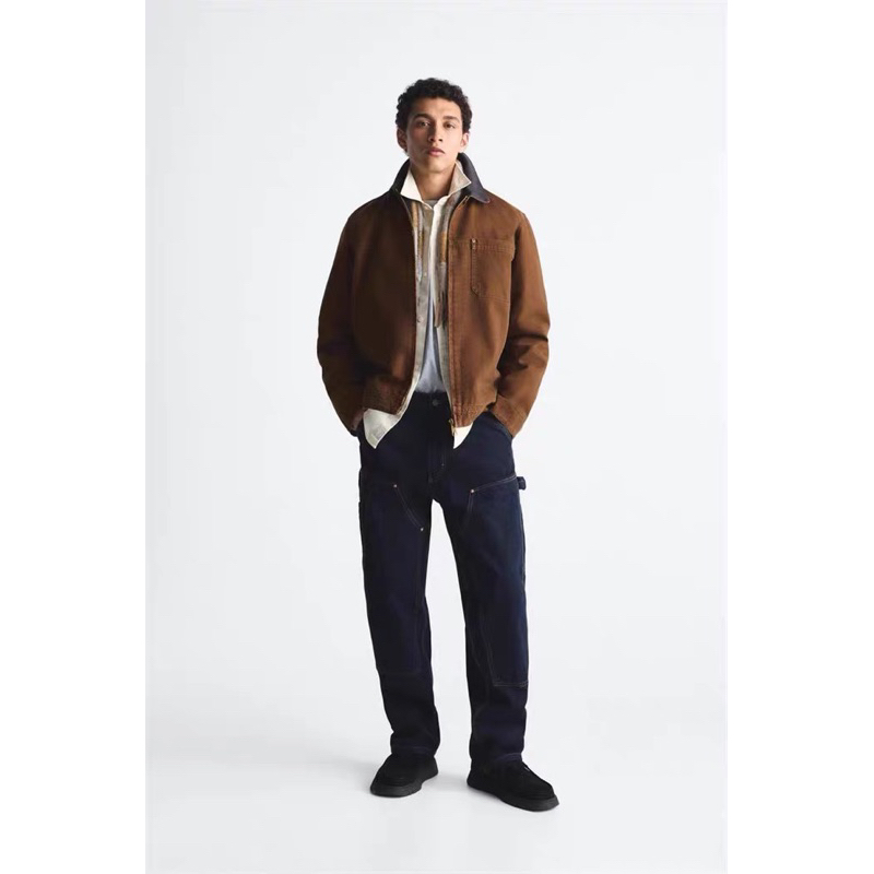 Order áo khoác auth tuồn ZARA của nam Áo khoác cổ phối màu