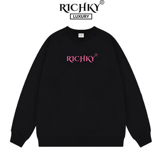 Áo Sweater Local Brand Unisex Richky Premium Sweater BlackPink - RKS03