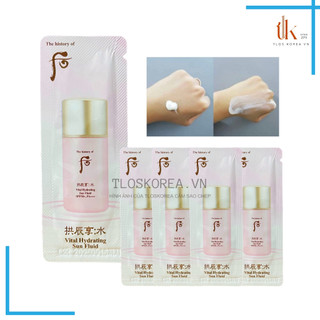 Kem Chống Nắng Whoo Hồng Dạng Sữa 1Ml Siêu Thẩm Thấu Mát Lạnh 1ml