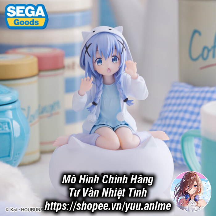 Mô Hình Chính Hãng Quán Cà Phê Thỏ (BLOOM) - Kafuu Chino - Tippy - Luminasta (SEGA)