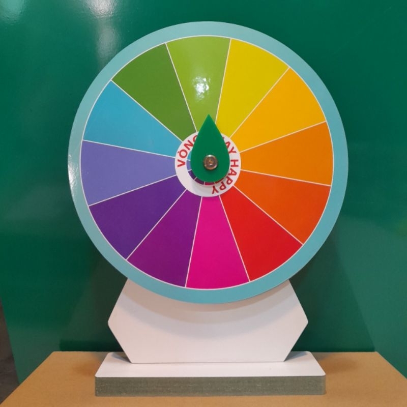 Vòng Quay (May Mắn Nhiều Màu Viền Xanh 12 ô - Kt: 25cm x 35cm)