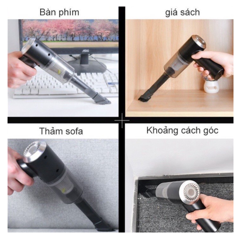 Máy hút bụi cầm tay 2in1 - Máy hút không dây lực hút siêu mạnh sử dụng pin sạc, máy hút và thổi cực mạnh 2023