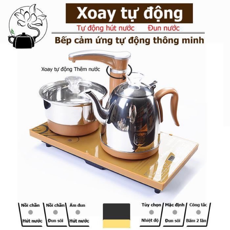Bàn trà điện , khay gỗ 62x40cm
