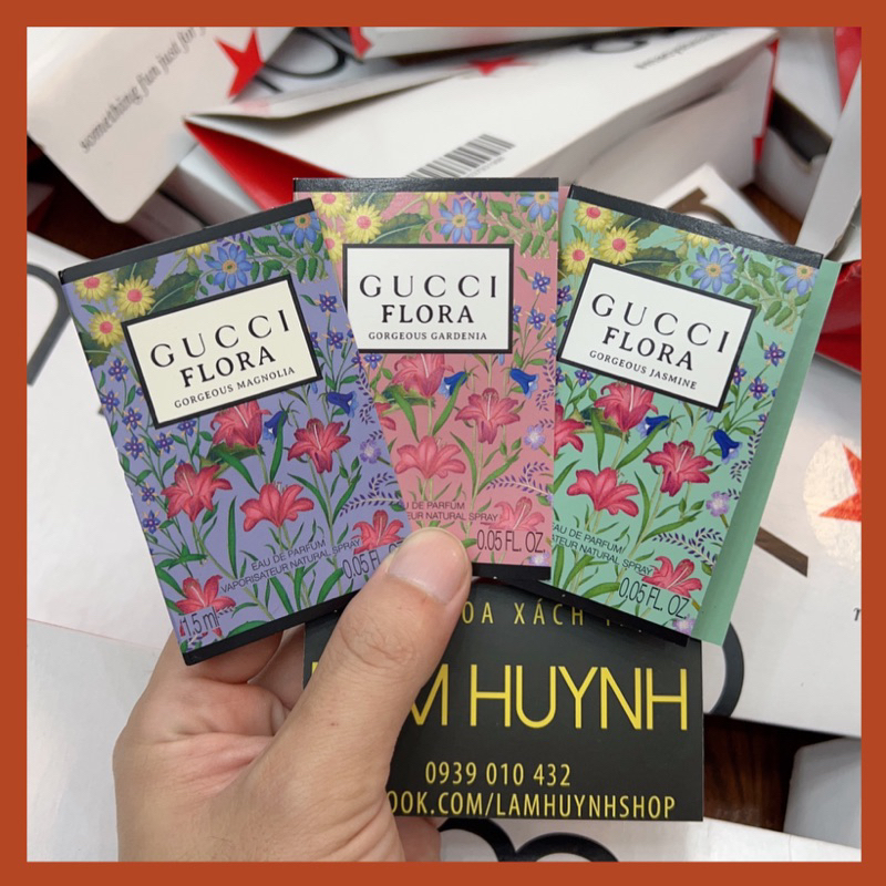 Vial Nước Hoa GUCCI FLORA GORGEOUS GARDENIA - JASMINE - MAGNOLIA 1,5ml