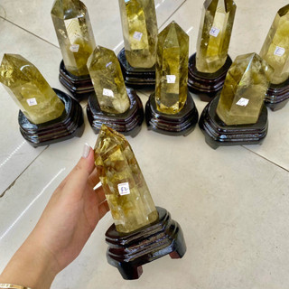 Trụ lục giác, trụ thach anh vàng siêu trong - hàng kiểm định