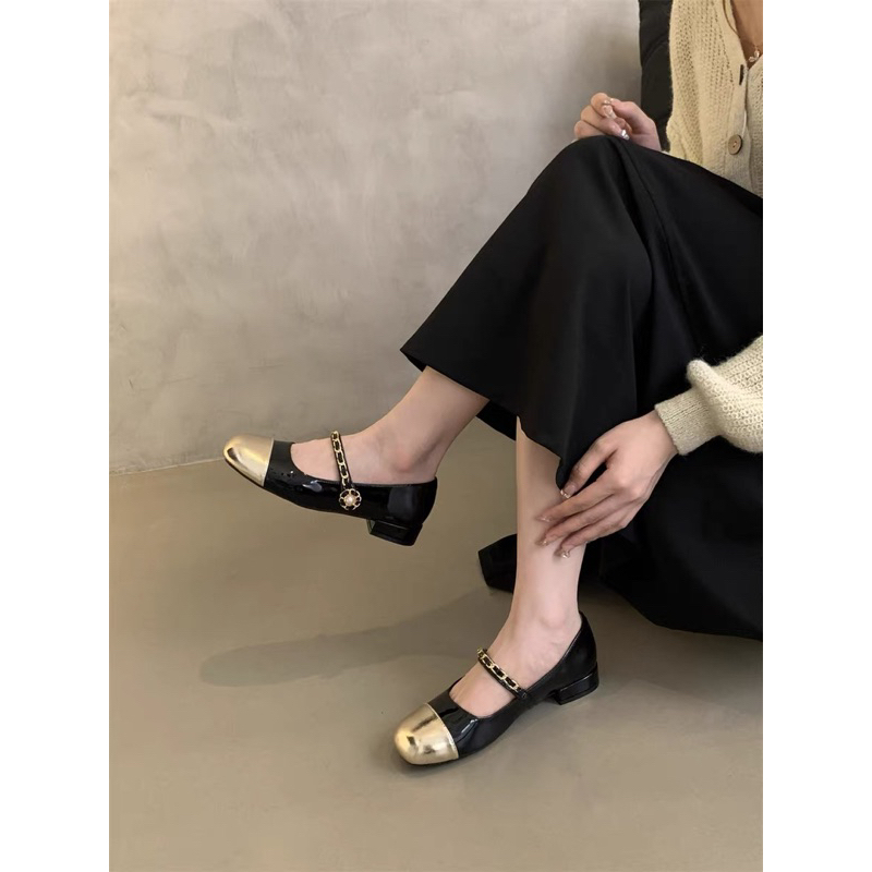 Giày bệt mary Jane mũi tròn bộ sưu tập thu 2023