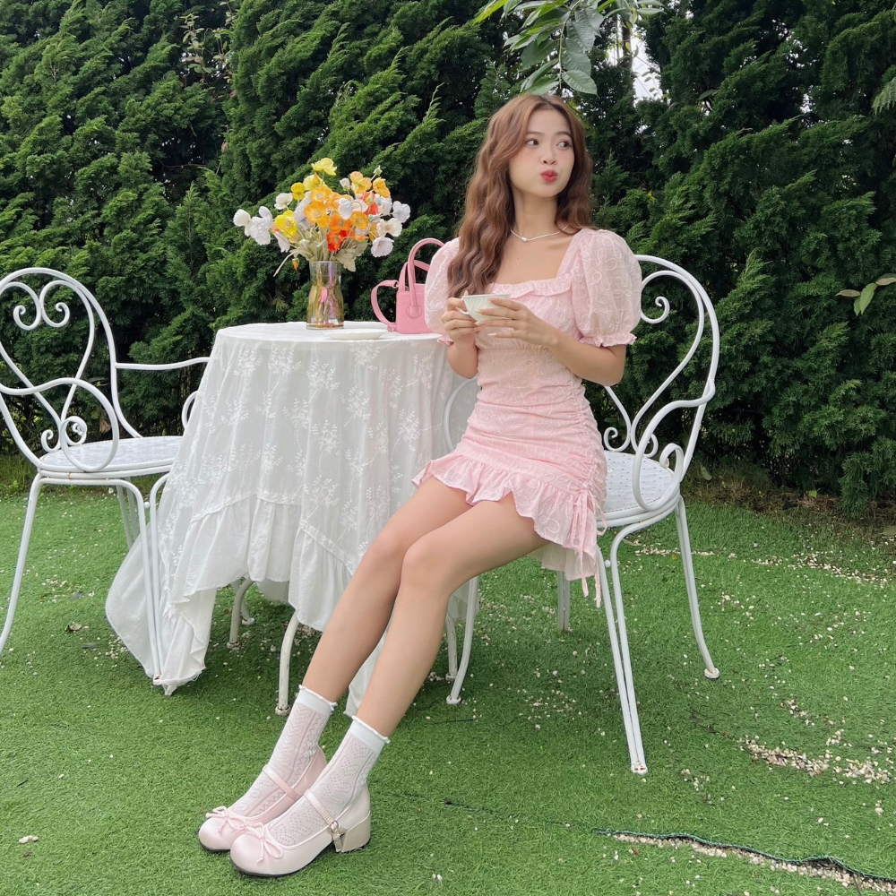 Đầm nữ hồng phấn barbie - Cany Mini Dress