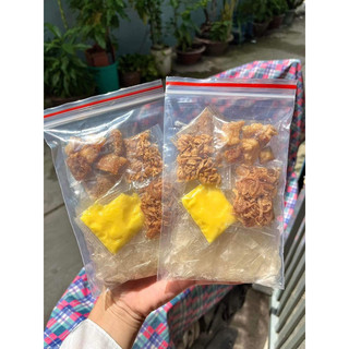 Bánh tráng bơ tóp mỡ hành tỏi phi