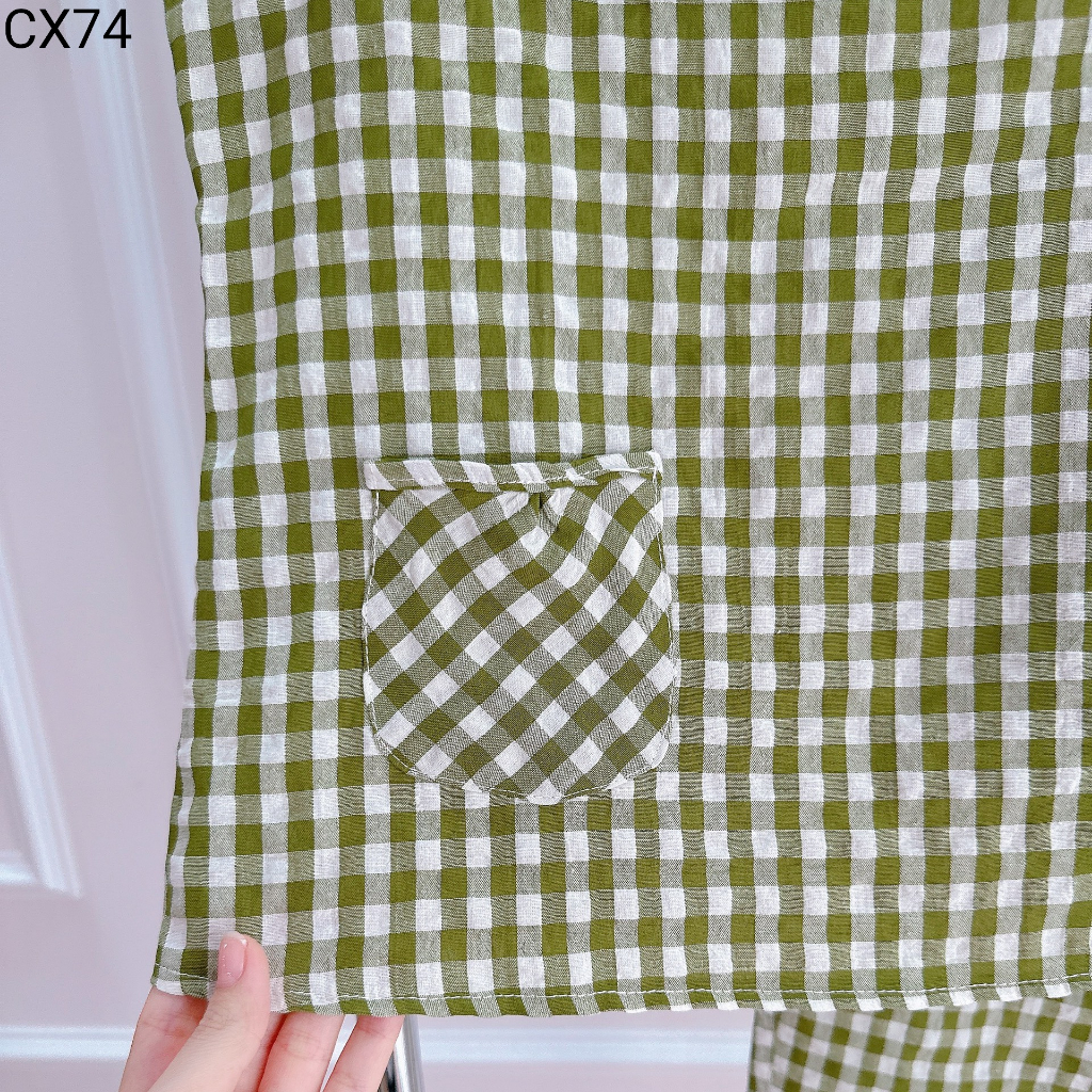 [BUNNYSKY] QUẦN ÁO NỮ MẶC NHÀ CHẤT LIỆU THÔ KẺ LÔNG MỀM MẪU TAY CỘC QUẦN DÀI HỌA TIẾT KẺ CARO FOM DÁNG ĐẸP | BigBuy360 - bigbuy360.vn