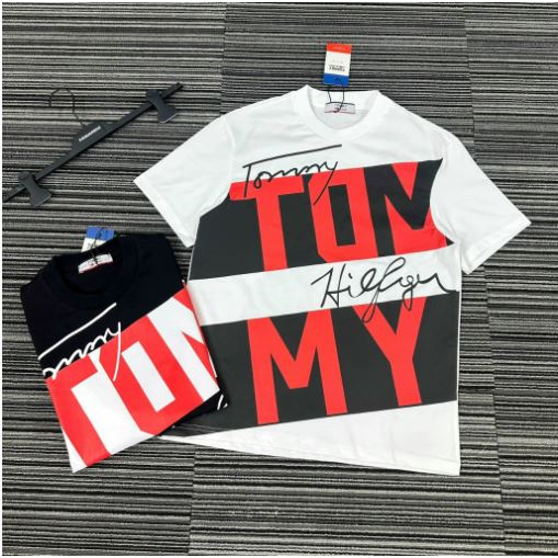 Áo Thun Tom.my Hilf.higer Chữ Đỏ Trước Ngực - Áo Phông Tom.My Nam Nữ Chất Cotton Siêu Hot 2023