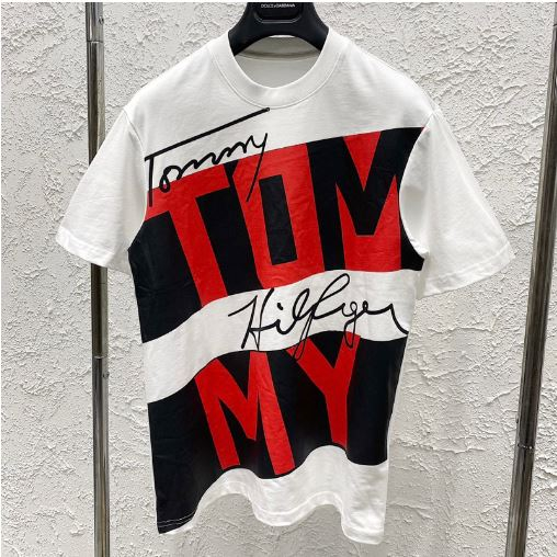 Áo Thun Tom.my Hilf.higer Chữ Đỏ Trước Ngực - Áo Phông Tom.My Nam Nữ Chất Cotton Siêu Hot 2023