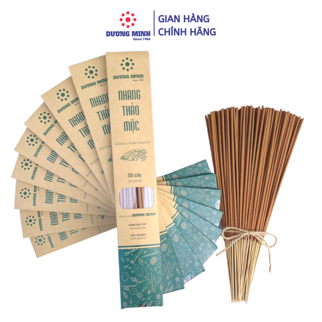 Nhang bắc hương thơm thảo dược Dương Minh - nhang thơm ít khói 20cm 30cm 100% thành phần tự nhiên