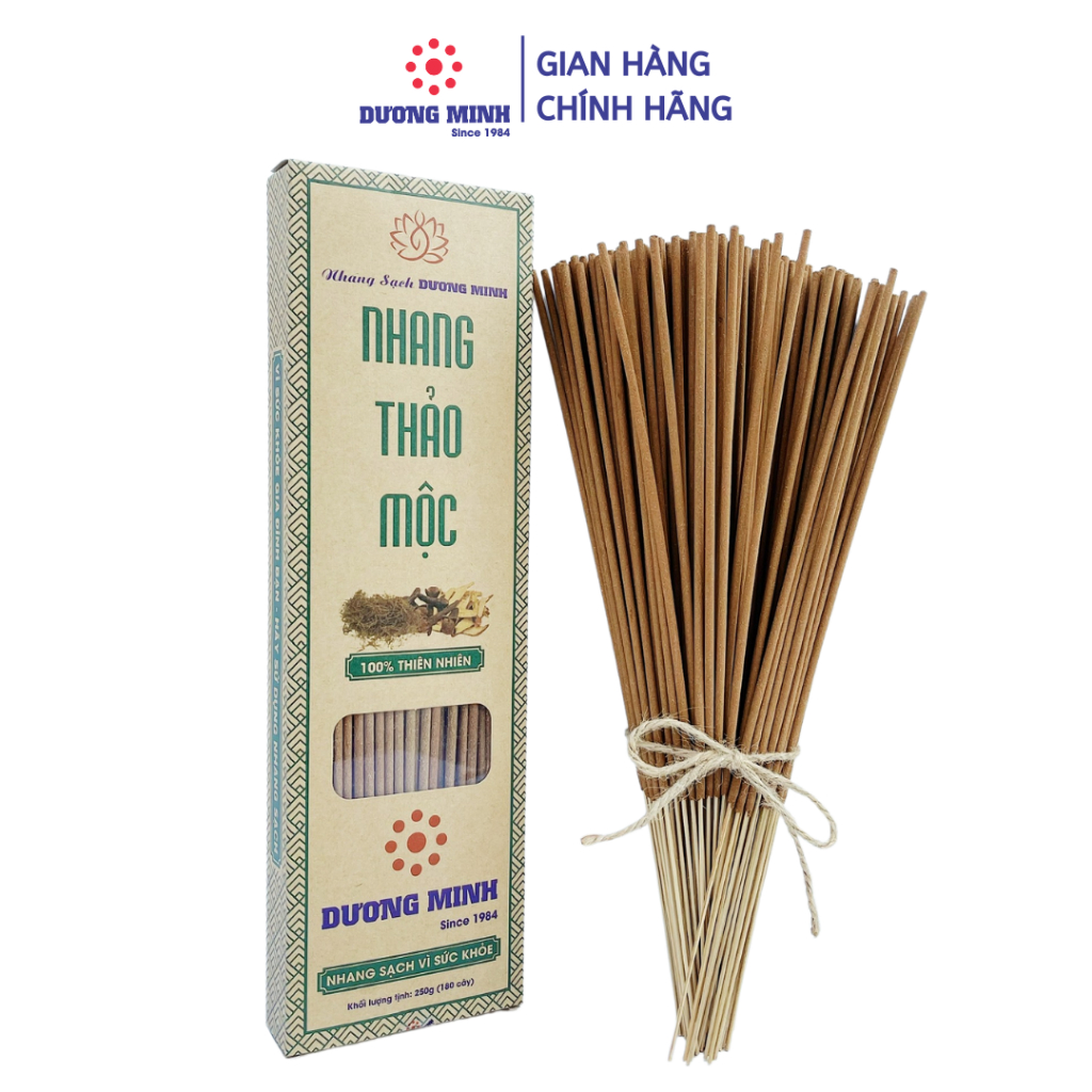 Nhang bắc hương thơm thảo dược Dương Minh - nhang thơm ít khói 20cm 30cm 100% thành phần tự nhiên