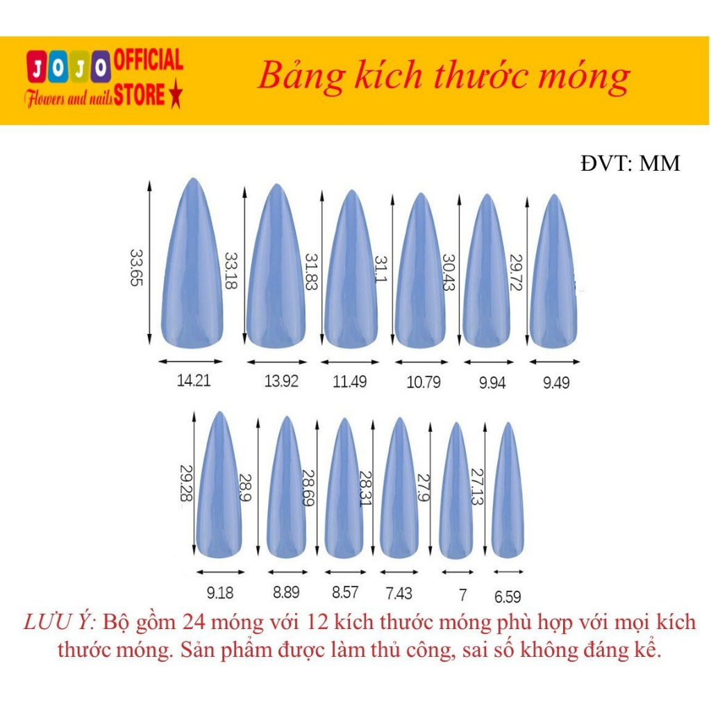 Set 24 móng tay giả,Nailbox thiết kế đính đá,đính charm dễ thương sang chảnh LyLy