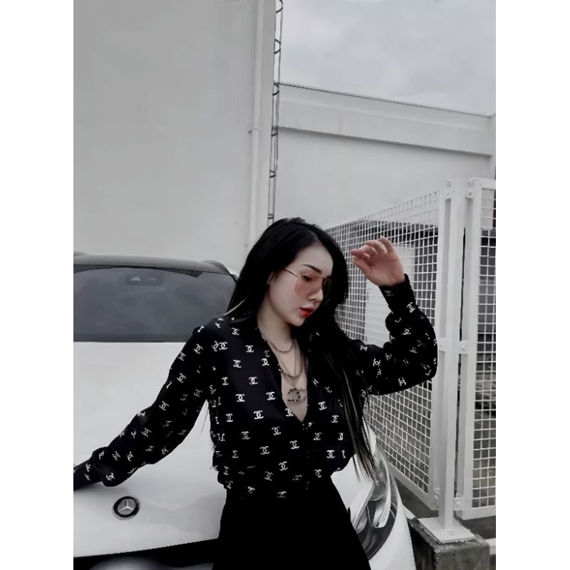 Áo sơ mi chữ tay dài lụa latin loại đẹp