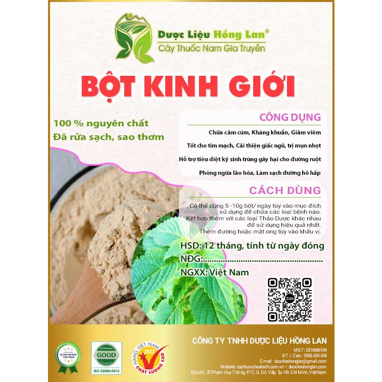 ✅ Bột Kinh Giới nguyên chất (Bột thảo mộc không pha chộn tạp chất, đã sao thơm, không chất bảo quản)