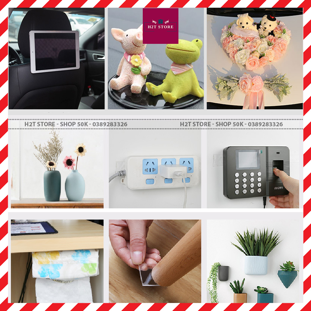 Băng keo nano 2 mặt trong suốt đa năng siêu dính rộng 3cm dày 1mm