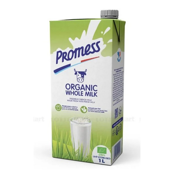 Sữa Tươi Nguyên Kem Promess Organic Không Đường Hộp 1L
