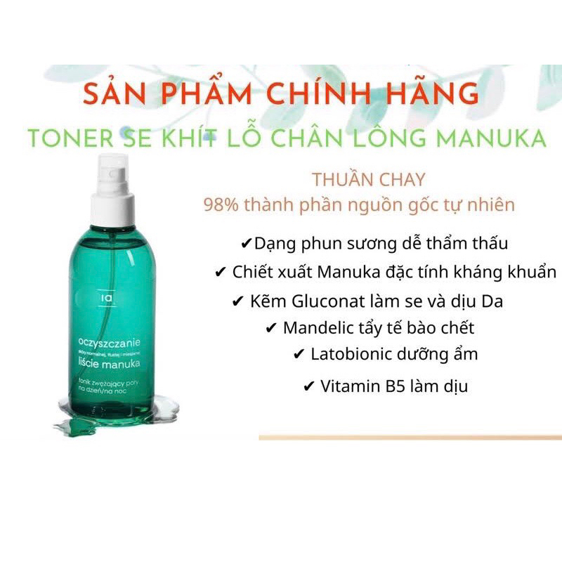 Toner se khít lỗ chân lông Manuka Tree Purifying Astringent Face 200ml