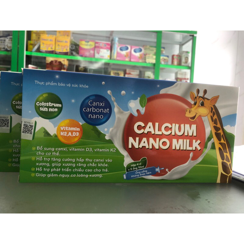 Canxi Sữa CALCIUM NANO MILK- hỗ trợ phát triển chiều cao, tăng sức đề kháng, vị thơm dễ uống