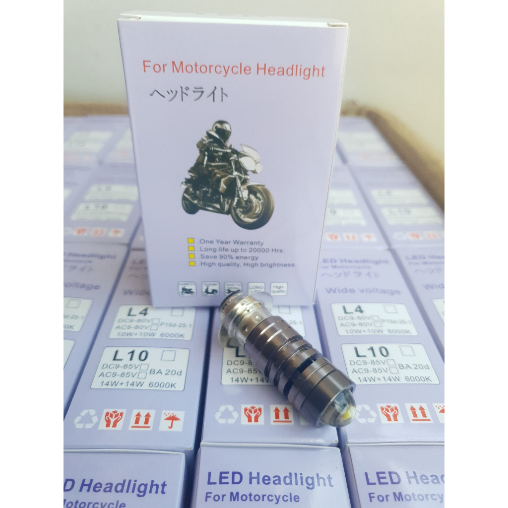 Bóng Pha LED chân M5 Lắp cho Dream, Wave Nhỏ,.. 2 Chế Độ Màu Pha Trắng Cos Vàng Bảo Hành 6 Tháng