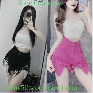 Sét áo +quần short jeans đùi túi lồi thòng rách tua rua.lk4007075