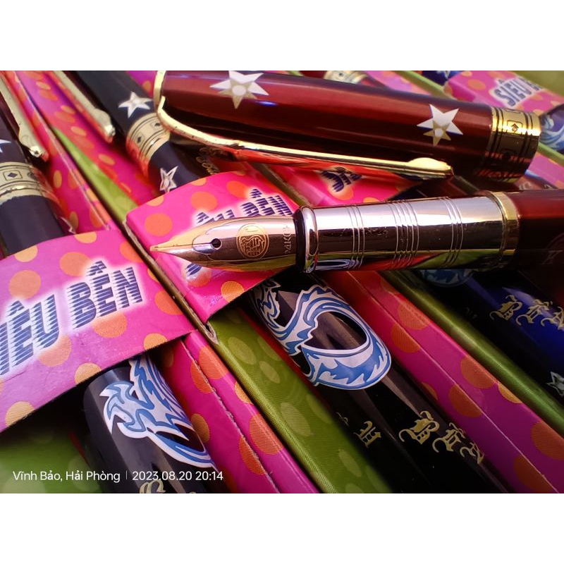 Bút máy học sinh Kim Thành 20: Viết chữ đẹp, không tắc mực, thân bút bằng kim loại, ngòi mài chất lượng