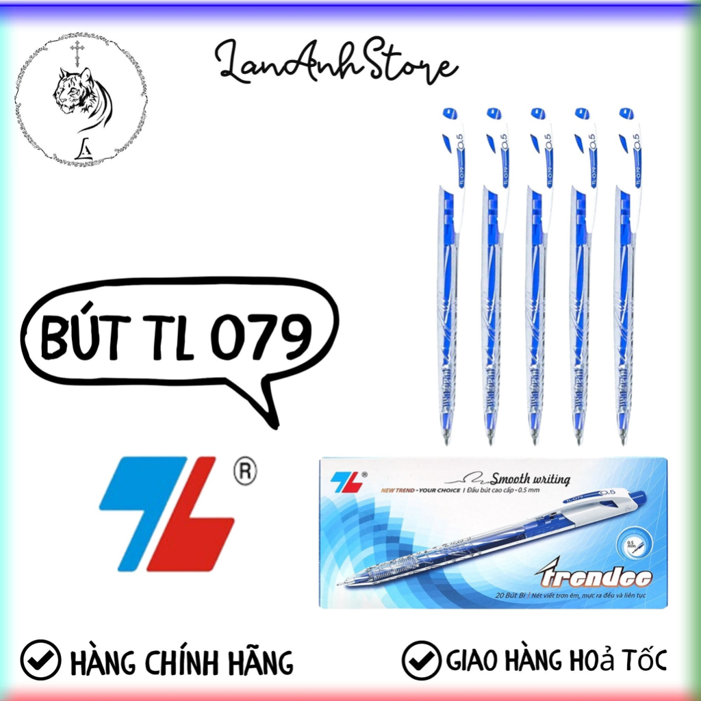 Bút bi Thiên Long TL 079 Bút bi xanh Bút Thiên Long