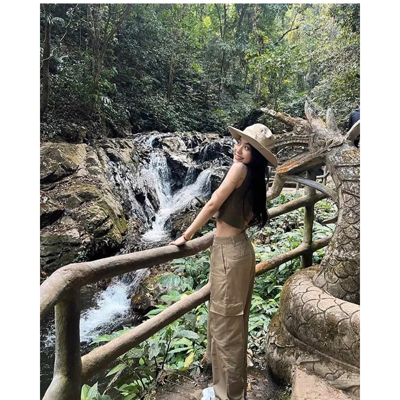 Quần túi hộp kaki dài Zara