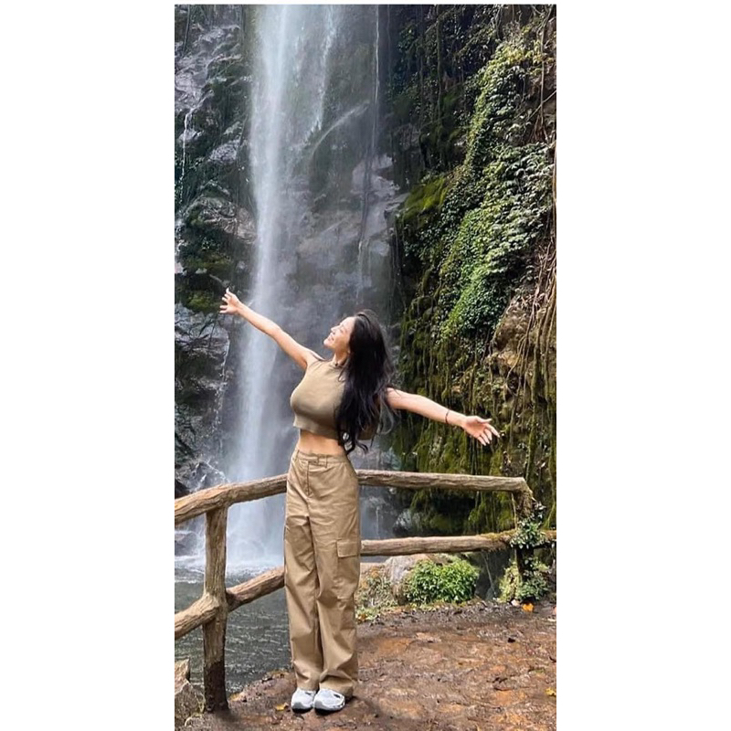 Quần túi hộp kaki dài Zara