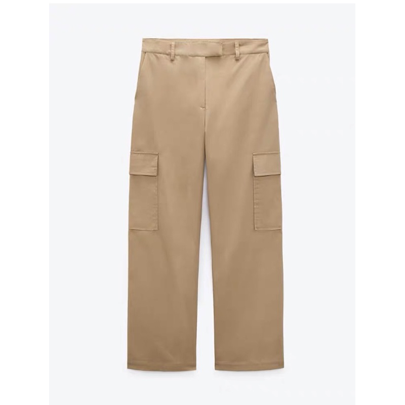 Quần túi hộp kaki dài Zara