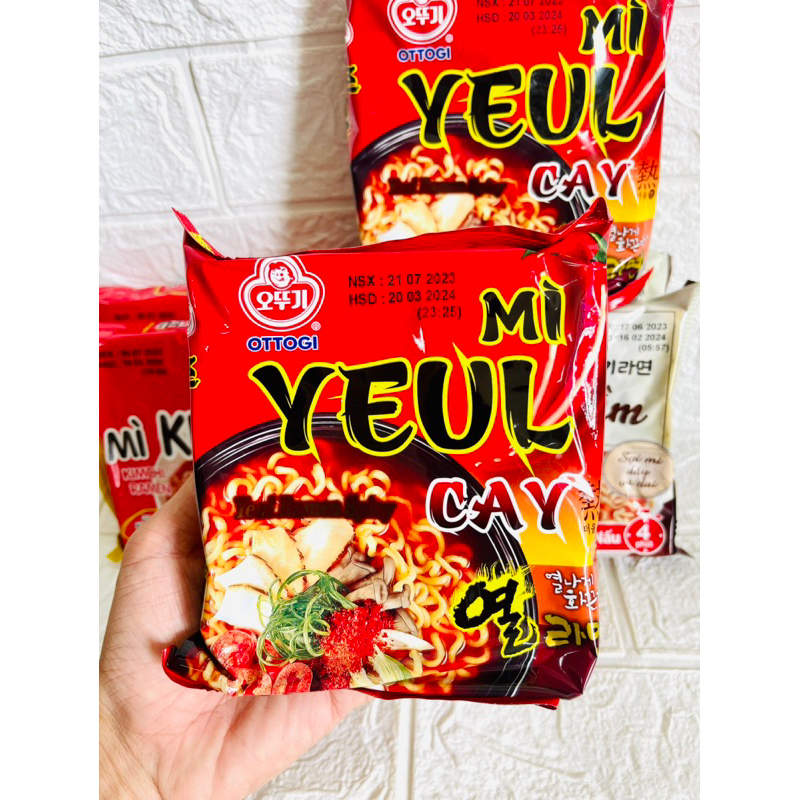 Mì Ottogi Mì YEUL - Mì Bò Hầm - Mì Kim Chi Gói 120g