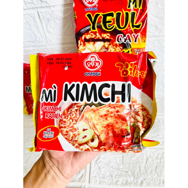 Mì Ottogi Mì YEUL - Mì Bò Hầm - Mì Kim Chi Gói 120g