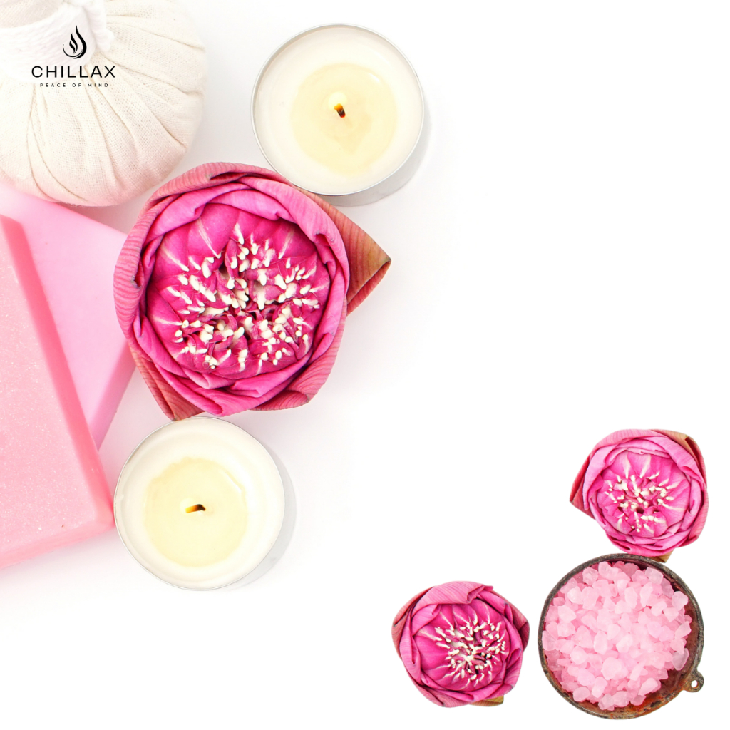 Nến Thơm Phòng Thư Giãn CHILLAX Cao Cấp Tinh Dầu Thiên Nhiên Hương Hoa Sen Pha Lẫn Hương Hoa Nhài LOTUS