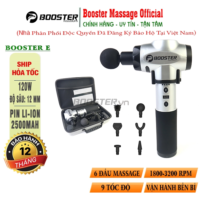 Súng Massage Booster E Giảm Căng Cơ Bắp Tay, Chân - 120W - Cao Cấp