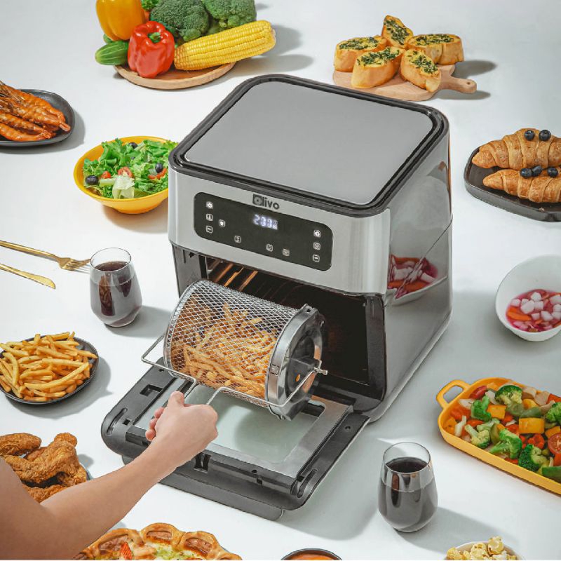 Nồi Chiên Không Dầu OLIVO AF12- Dung Tích 12L - Công Suất 1800w