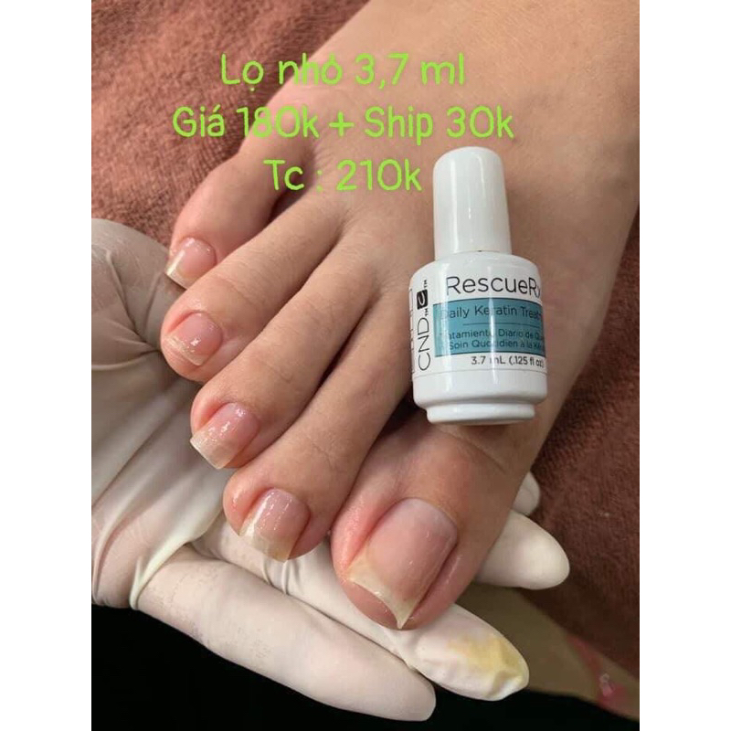 Dưỡng phục hồi móng CND RescueRXx 3,7ml nhập khẩu Mỹ chính hãng - Thần dược cải thiện hư tổn, kích thích mọc móng