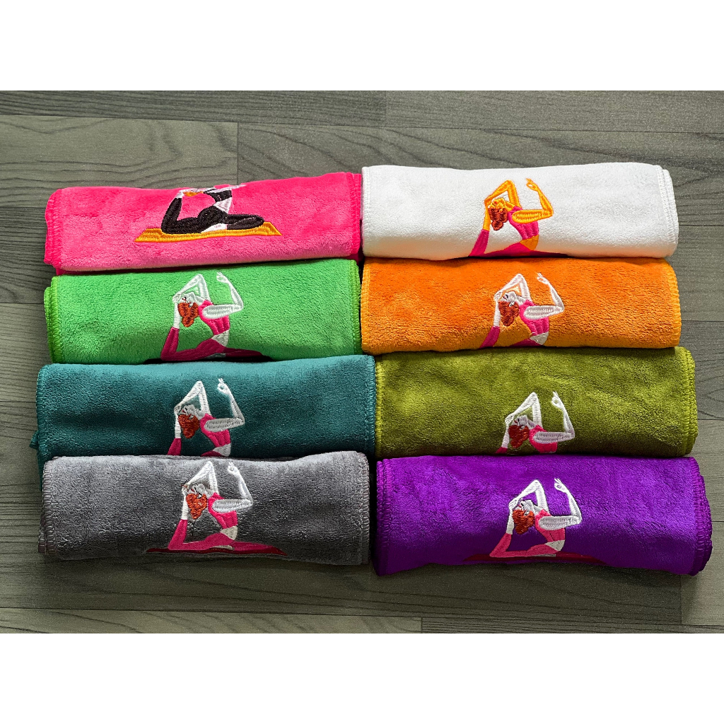 Khăn lau mồ hôi tập Yoga, Khăn cotton pha nhung thấm mồ hôi, mềm mịn