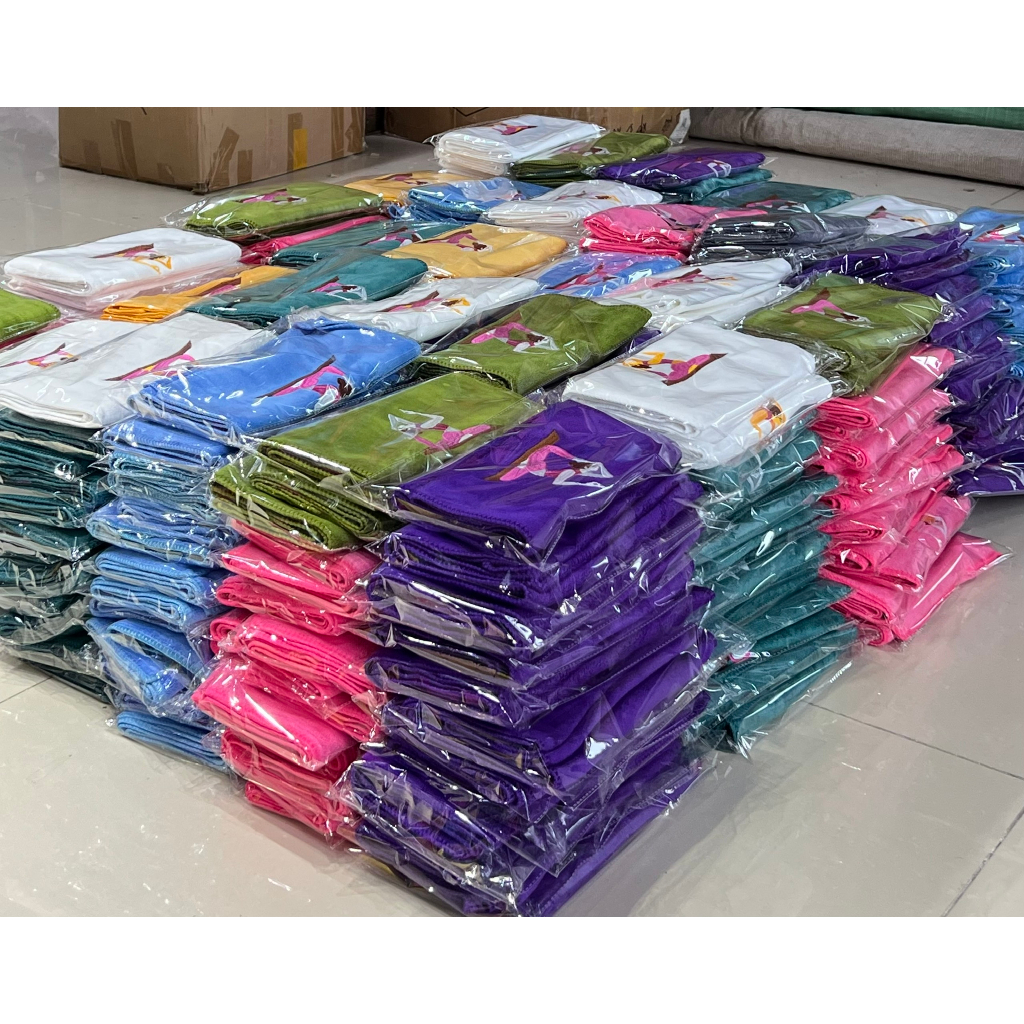 Khăn lau mồ hôi tập Yoga, Khăn cotton pha nhung thấm mồ hôi, mềm mịn