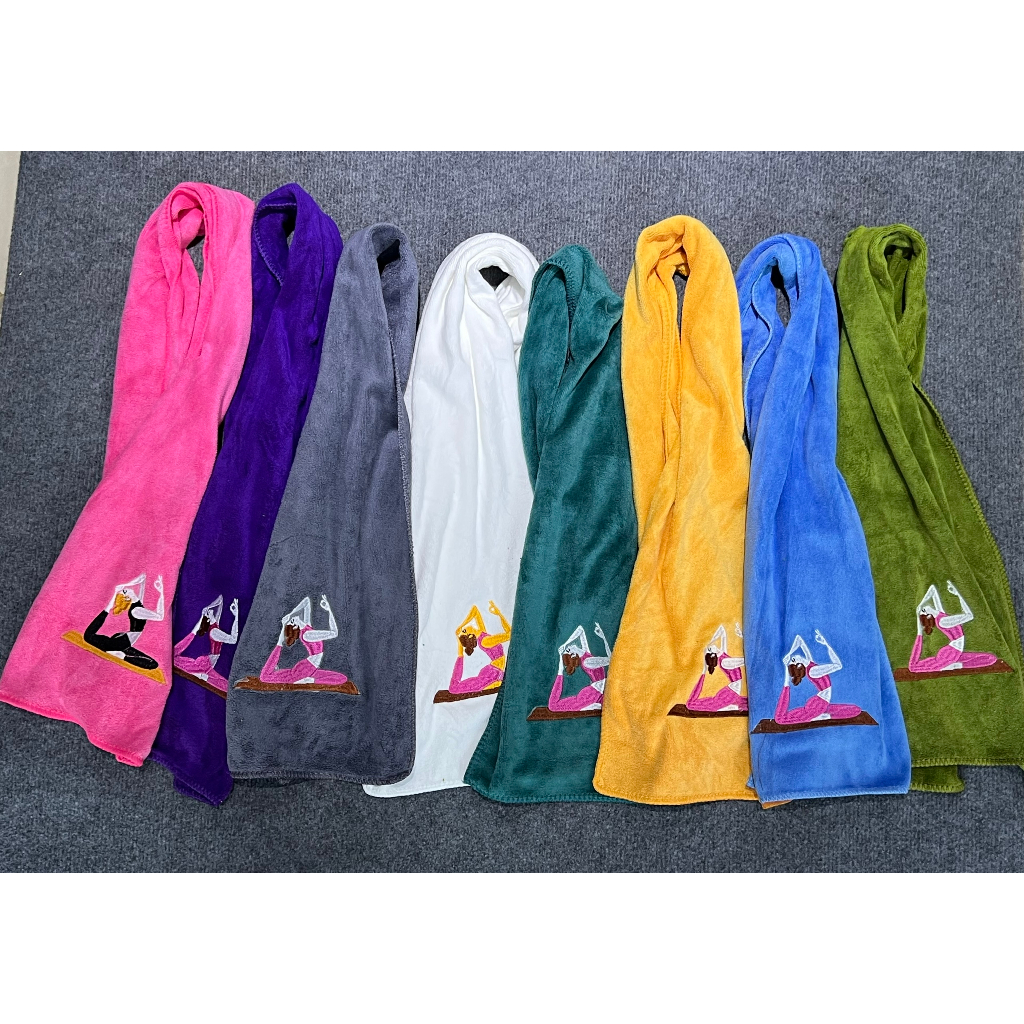 Khăn lau mồ hôi tập Yoga, Khăn cotton pha nhung thấm mồ hôi, mềm mịn