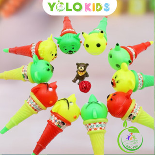 Đồ chơi kèn thổi hình cây kem, Đồ chơi kèn ốc, Đồ chơi kèn thổi hình thú YOLO Kids