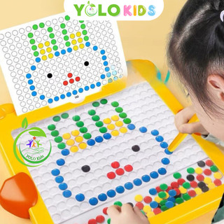 Bảng vẽ xếp hình nam châm cho bé, Bảng vẽ nam châm từ tính, Bảng vẽ đồ chơi nam châm Magnetic YOLO Kids