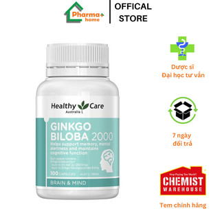 Health Care Ginkgo Biloba 2000mg bổ não của Úc, 100 viên