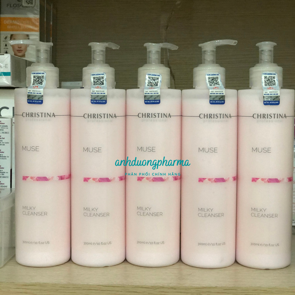 Sữa rửa mặt kiêm tẩy trang Christina MUSE - Milky Cleanser 300ml